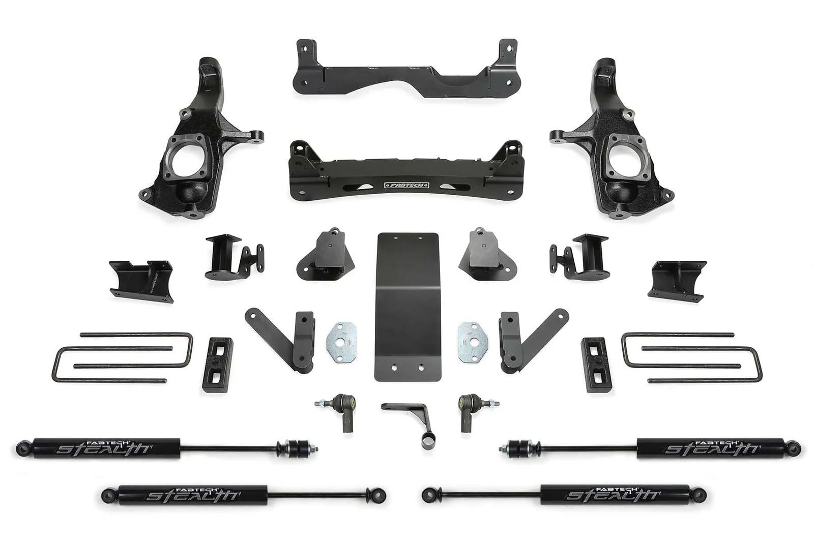 Fabtech 4" Performance System w/Stealth Shocks Kit for 2011-2019 GMC Sierra 3500 HD 4WD w/4" lift