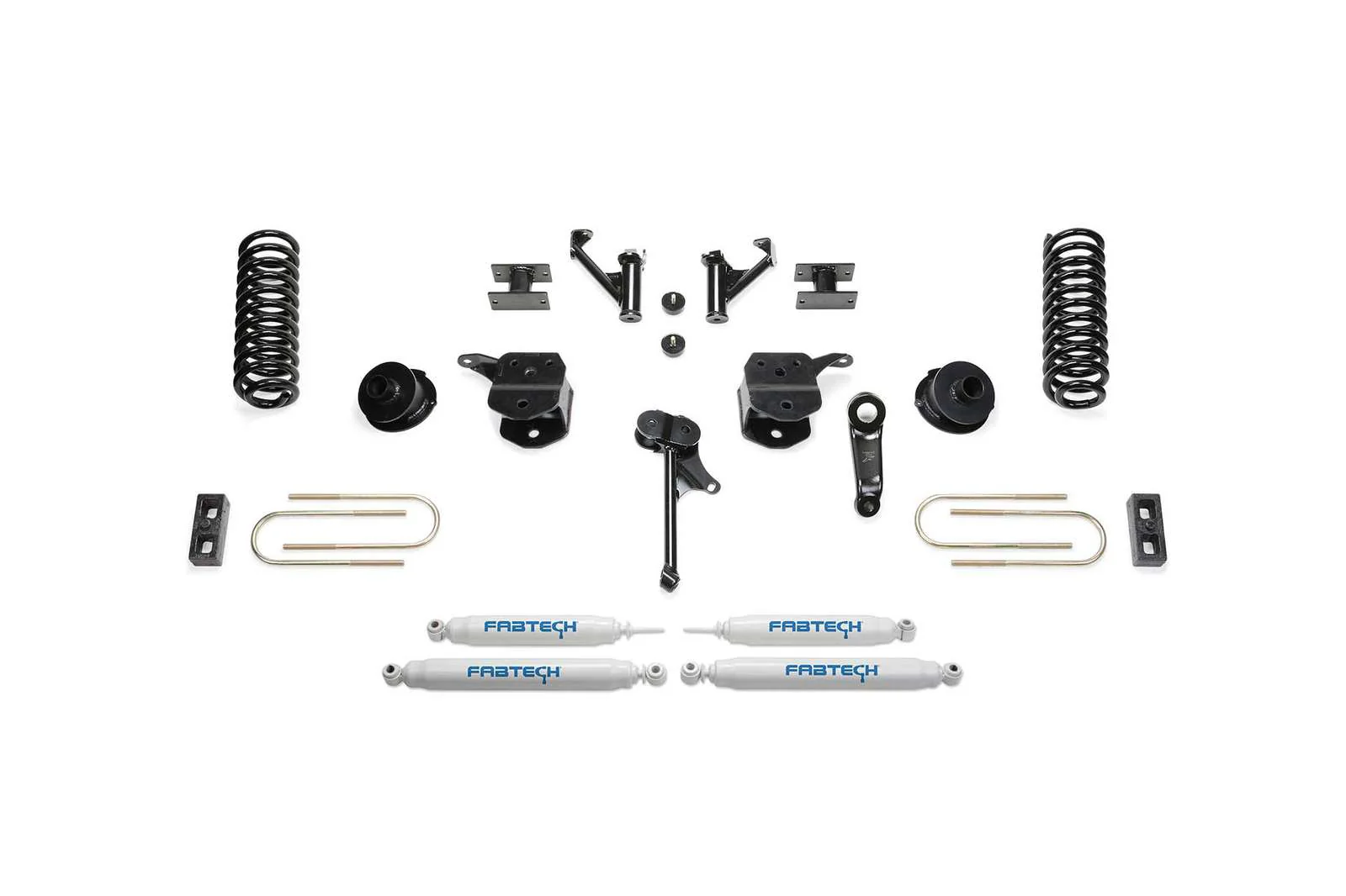 Fabtech 5" Basic System w/Coil Springs & Performance Shocks Kit for 2010-2018 Ram 3500 4WD w/5" lift