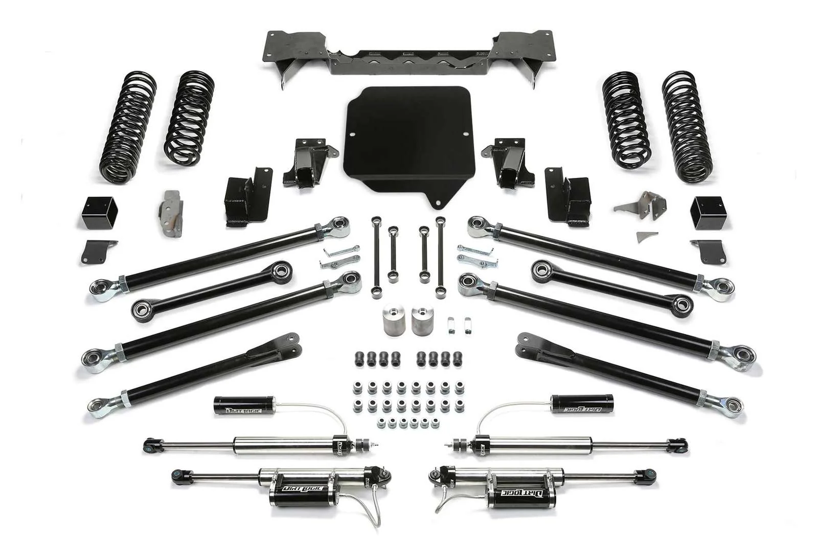 Fabtech 5" Crawler System w/Dirt Logic 2.25 Shocks w/Reservoir Kit for 2018-2024 Jeep Wrangler JL 4WD w/5" lift