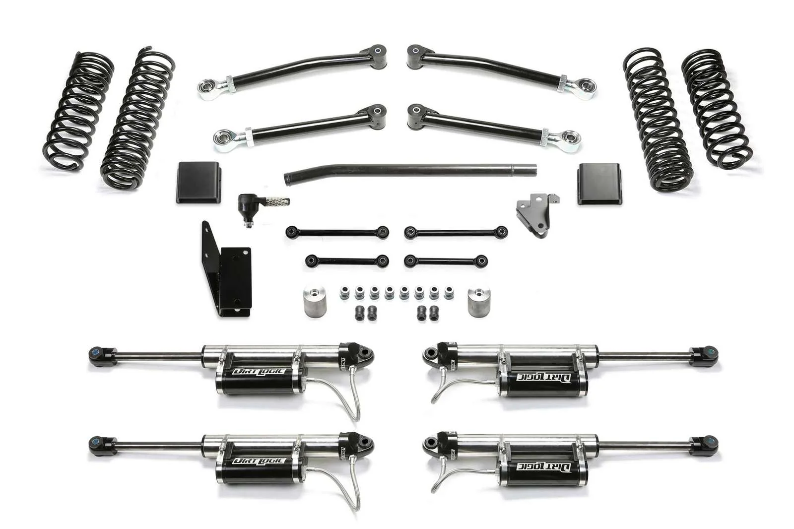 Fabtech 5" Trail Lift Kit w/Dirt Logic 2.25 Shocks w/Reservoir for 2020-2024 Jeep Gladiator 4WD w/5" lift