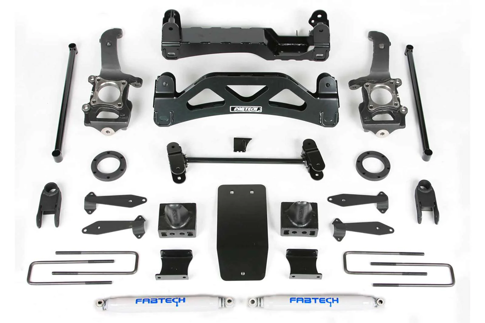 Fabtech 6" Basic System w/Front Stock Coilover Spacers & Rear Performance Shocks Kit for 2004-2008 Ford F150 4WD w/6" lift