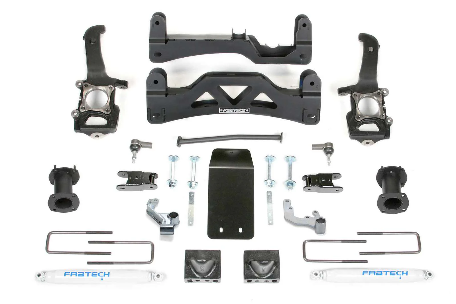 Fabtech 6" Basic System w/Front Stock Coilover Spacers & Rear Performance Shocks Kit for 2009-2014 Ford F150 4WD w/6" lift