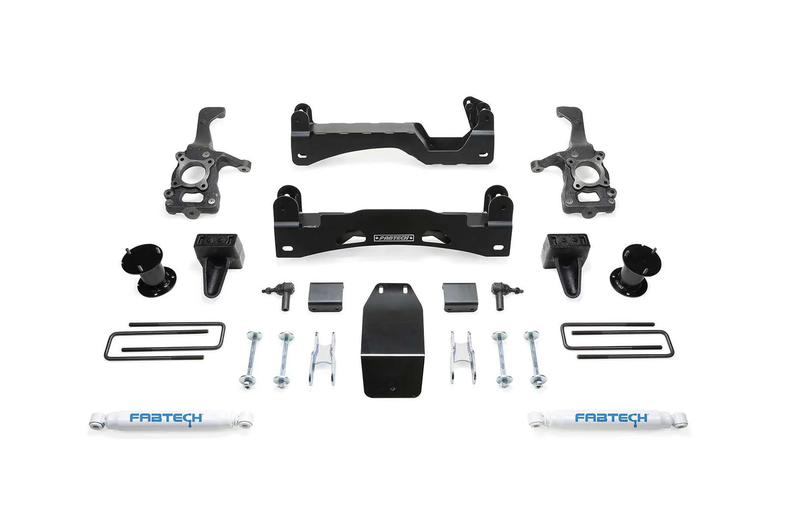 Fabtech 6" Basic System w/Front Stock Coilover Spacers & Rear Performance Shocks Kit for 2015-2020 Ford F150 4WD w/6" lift