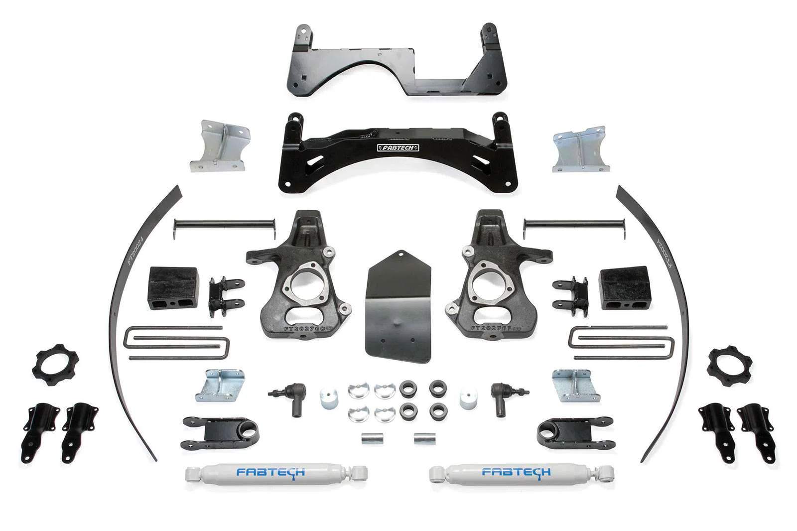 Fabtech 6" Basic System w/Rear Performance Shocks Kit for 2014-2018 Chevrolet Silverado 1500 4WD RWD w/6" lift