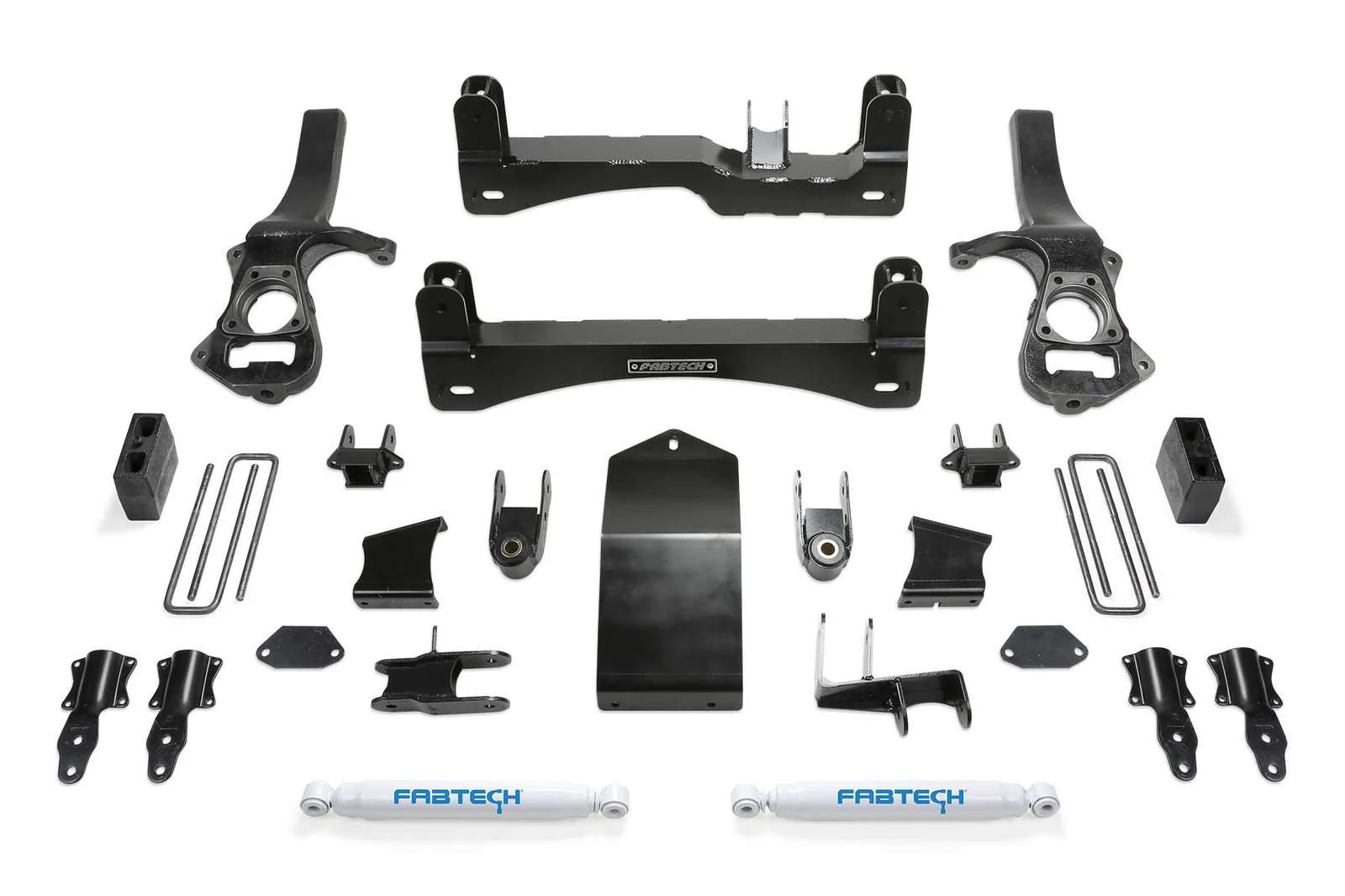 Fabtech 6" Basic System w/Rear Performance Shocks Kit for 2019-2024 GMC Sierra 1500 4WD w/6" lift