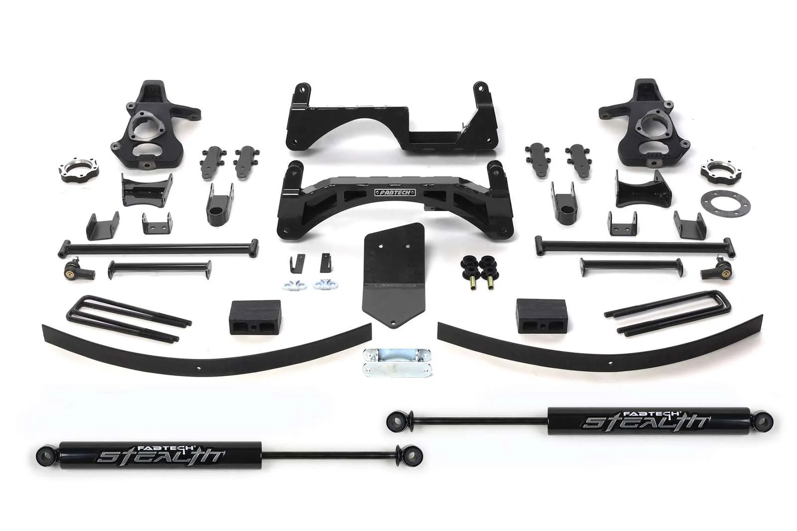 Fabtech 6" Basic System w/Rear Stealth Shocks Kit for 2007-2013 GMC Sierra 1500 4WD w/6" lift