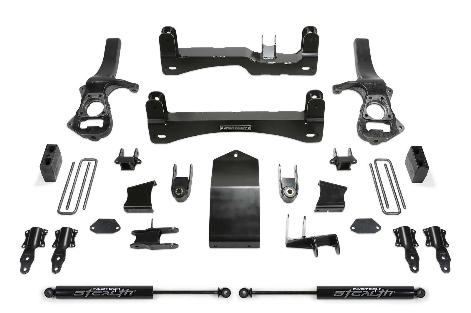Fabtech 6" Basic System w/Rear Stealth Shocks Kit for 2019-2024 Chevrolet Silverado 1500 4WD w/6" lift