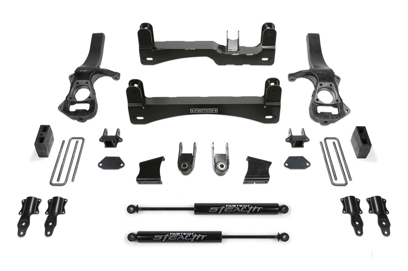 Fabtech 6" Basic System w/Rear Stealth Shocks Kit for 2019-2024 GMC Sierra 1500 RWD w/6" lift