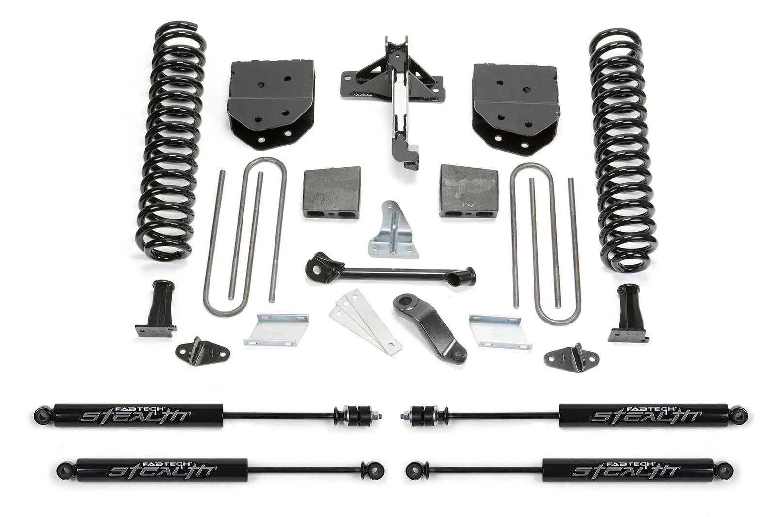 Fabtech 6" Basic System w/Stealth Shocks Kit for 2008-2016 Ford F250 Super Duty 4WD w/6" lift