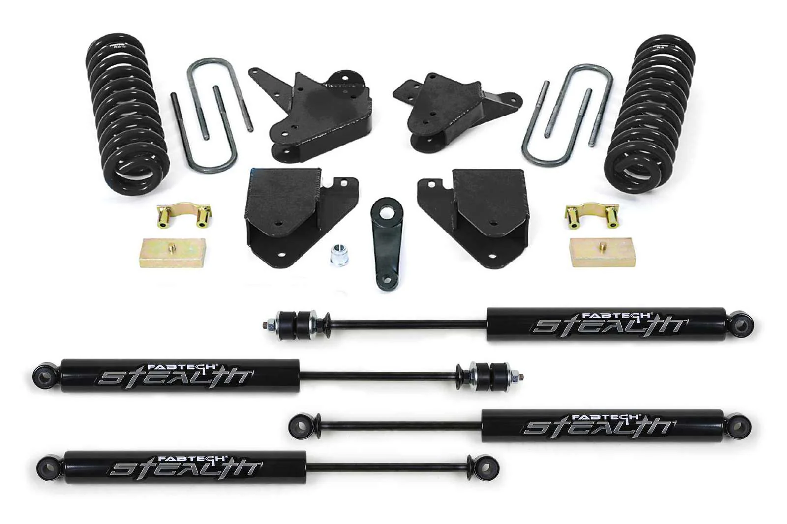 Fabtech 6" Basic System w/Stealth Shocks Kit for 1999-2016 Ford F250 Super Duty RWD w/6" lift V8