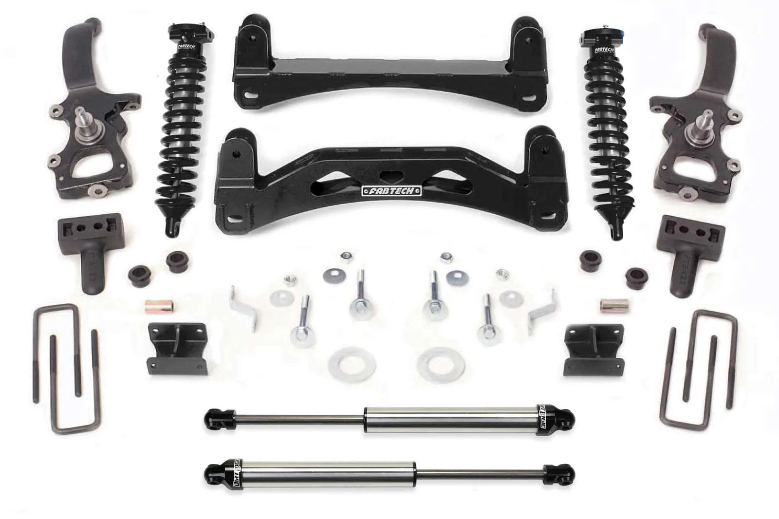 Fabtech 6" Performance System w/Dirt Logic 2.5 Coilovers & Rear 2.25 Shocks Kit for 2004-2008 Ford F150 RWD w/6" lift