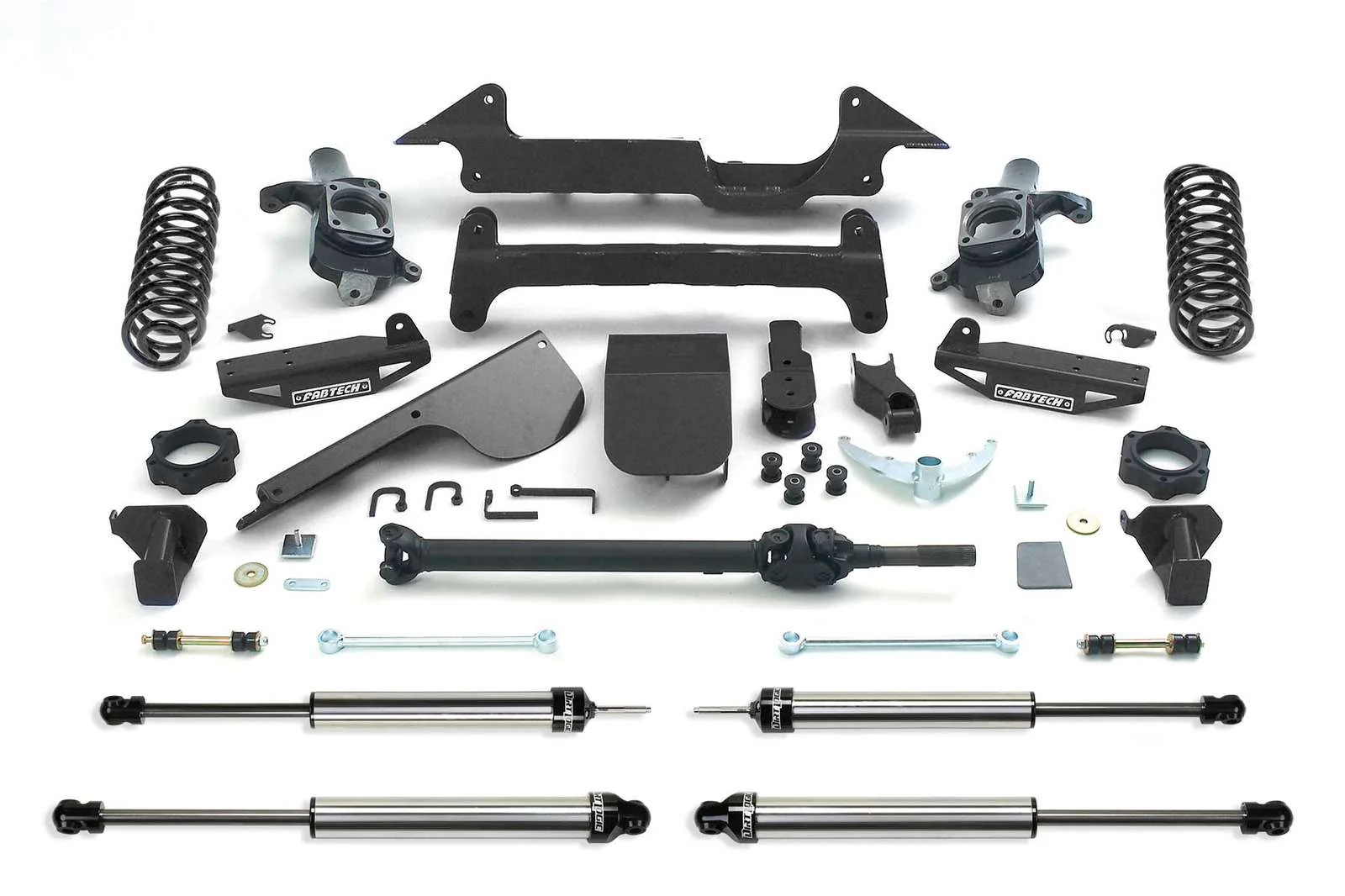 Fabtech 6" Performance System w/Dirt Logic Shocks Kit for 2003-2009 Hummer H2 4WD w/6" lift