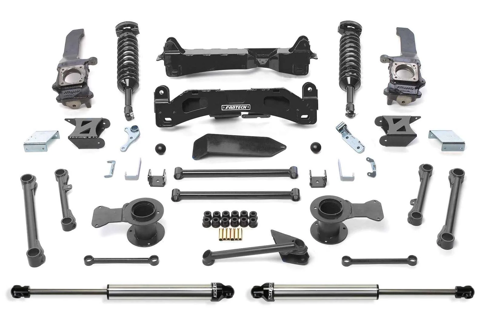 Fabtech 6" Performance System w/Front Dirt Logic 2.5 Coilovers & Rear 2.25 Shocks Kit for 2010-2014 Toyota FJ Cruiser 4WD w/6" lift