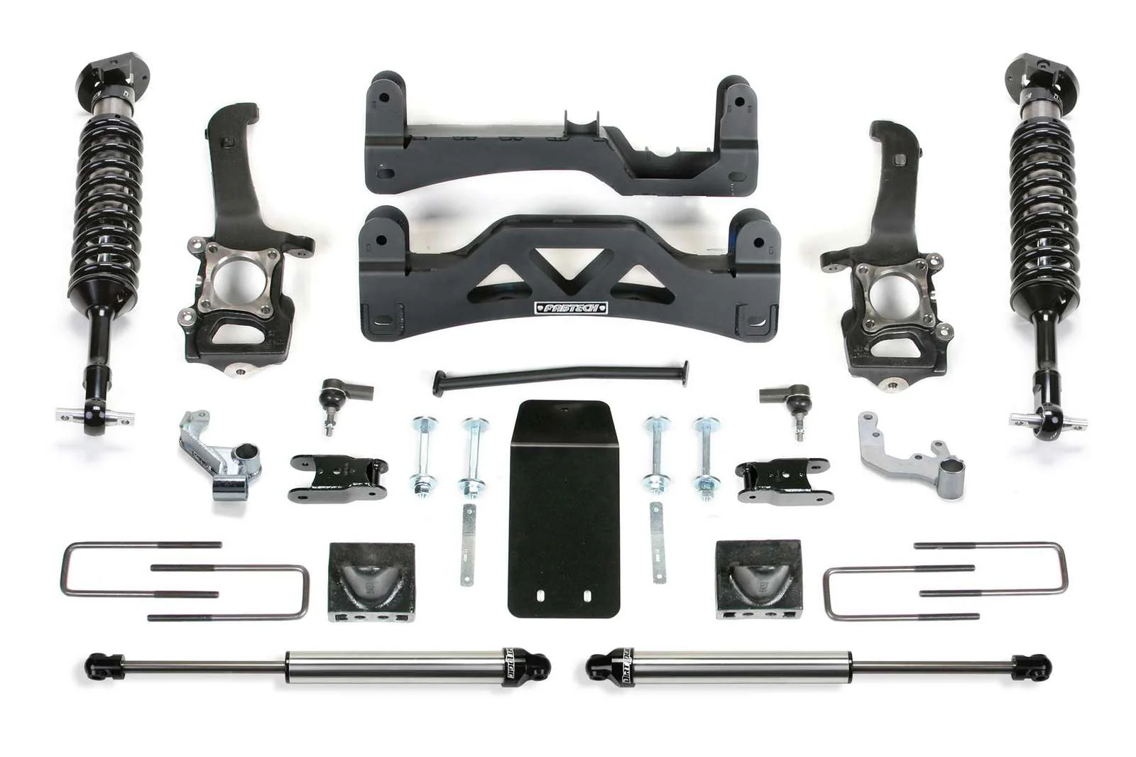 Fabtech 6" Performance System w/Front Dirt Logic 2.5 Coilovers & Rear 2.25 Shocks Kit for 2009-2014 Ford F150 4WD w/6" lift