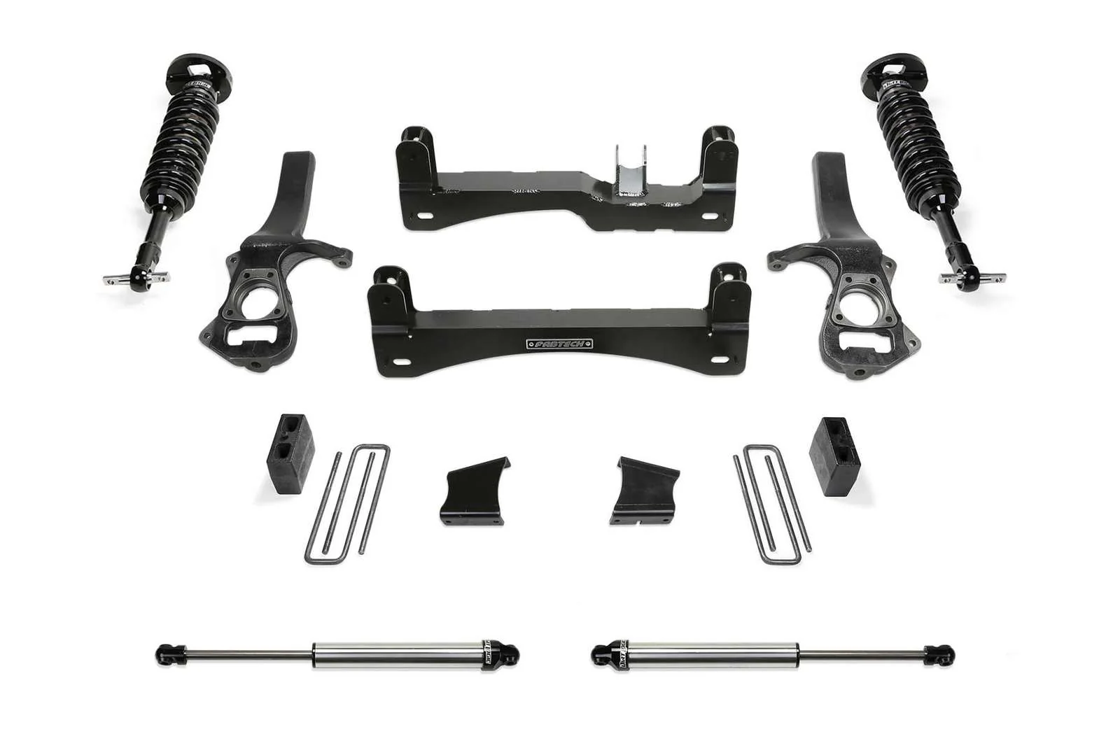 Fabtech 6" Performance System w/Front Dirt Logic 2.5 Coilovers & Rear 2.25 Shocks Kit for 2019-2024 GMC Sierra 1500 RWD w/6" lift