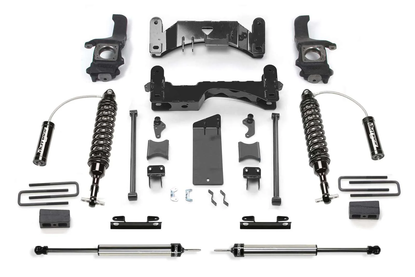 Fabtech 6" Performance System w/Front Dirt Logic 2.5 Coilovers w/Reservoir & Rear 2.25 Shocks Kit for 2007-2021 Toyota Tundra 4WD RWD w/6" lift