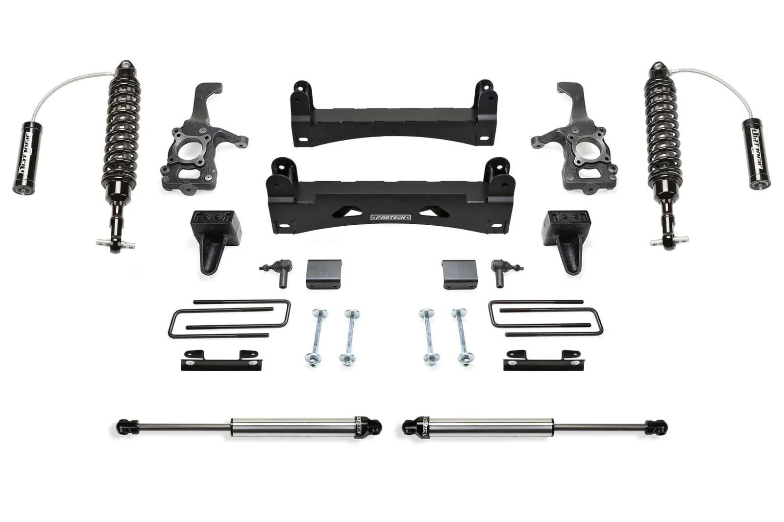 Fabtech 6" Performance System w/Front Dirt Logic 2.5 Coilovers w/Reservoir & Rear 2.25 Shocks Kit for 2015-2020 Ford F150 RWD w/6" lift