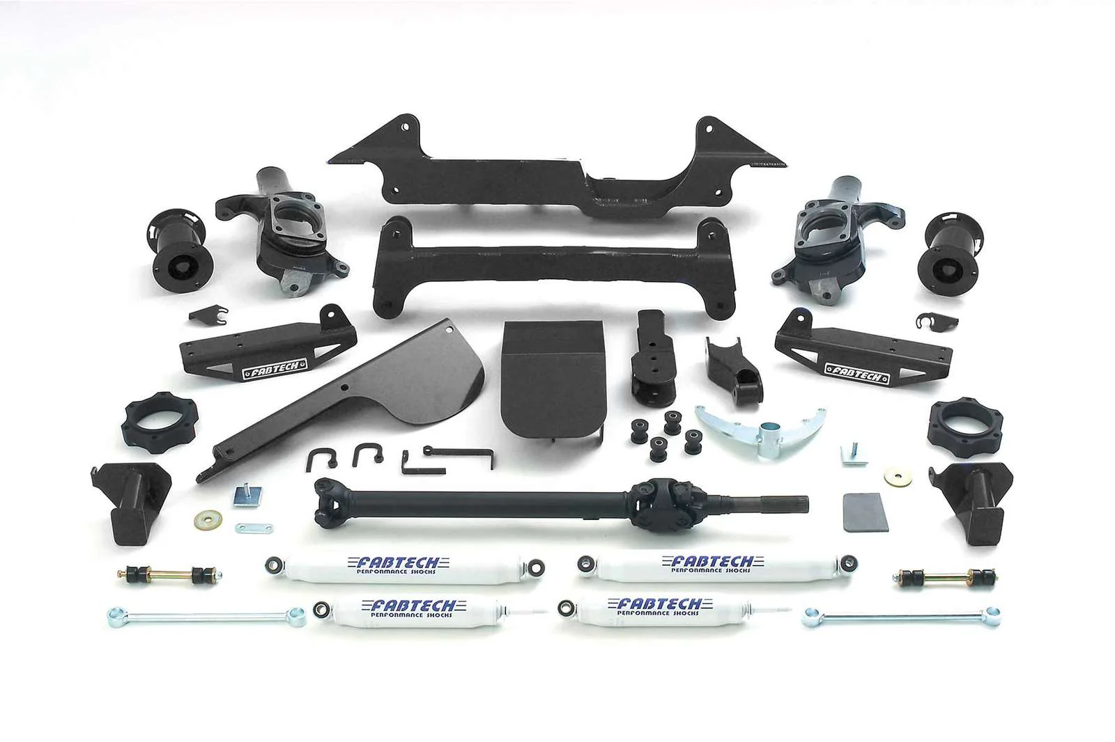 Fabtech 6" Performance System w/Performance Shocks Kit for 2003-2009 Hummer H2 4WD w/6" lift