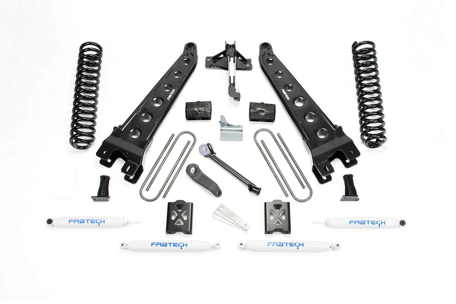 Fabtech 6" Radius Arm System w/Performance Shocks Kit for 1999-2004 Ford F250 Super Duty 4WD w/6" lift