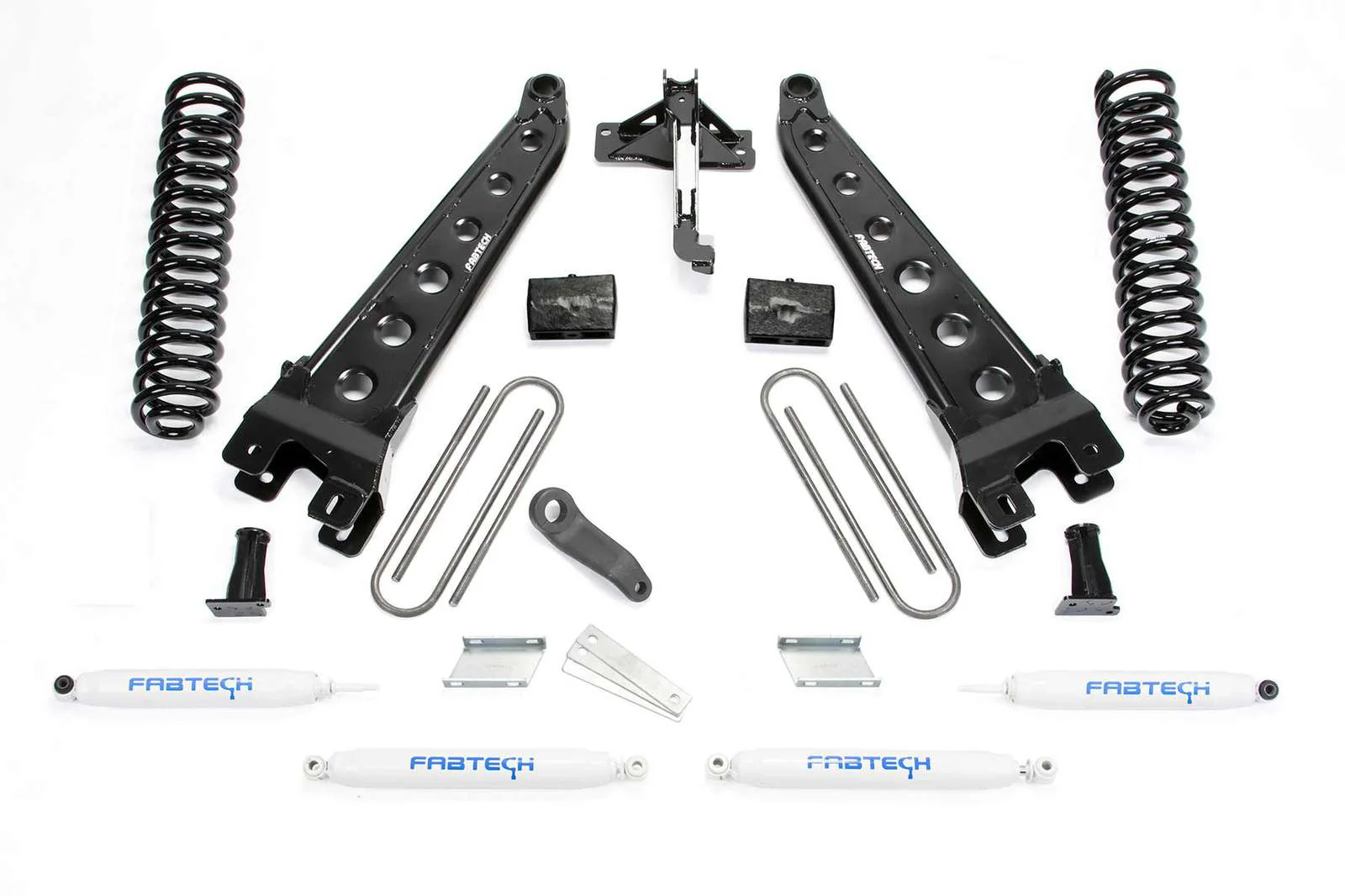 Fabtech 6" Radius Arm System w/Performance Shocks Kit for 2017-2024 Ford F250 Super Duty 4WD w/6" lift