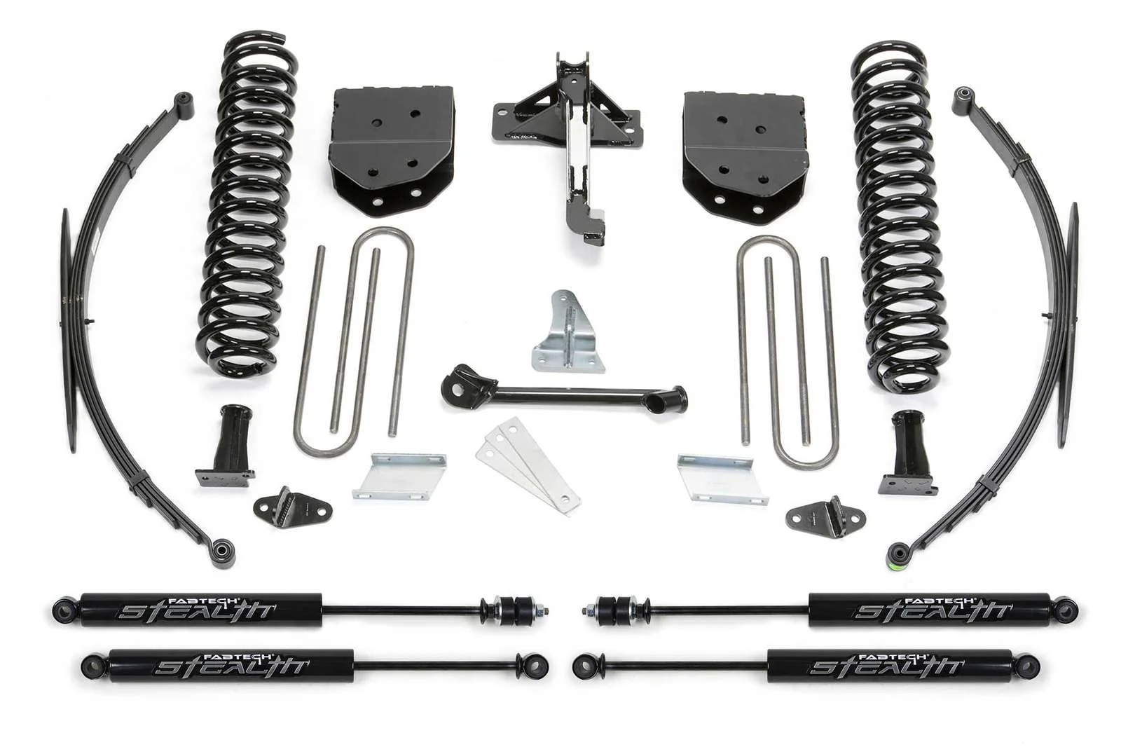 Fabtech 8" Basic System w/Stealth Shocks Kit for 2008-2016 Ford F250 Super Duty 4WD w/8.0" lift