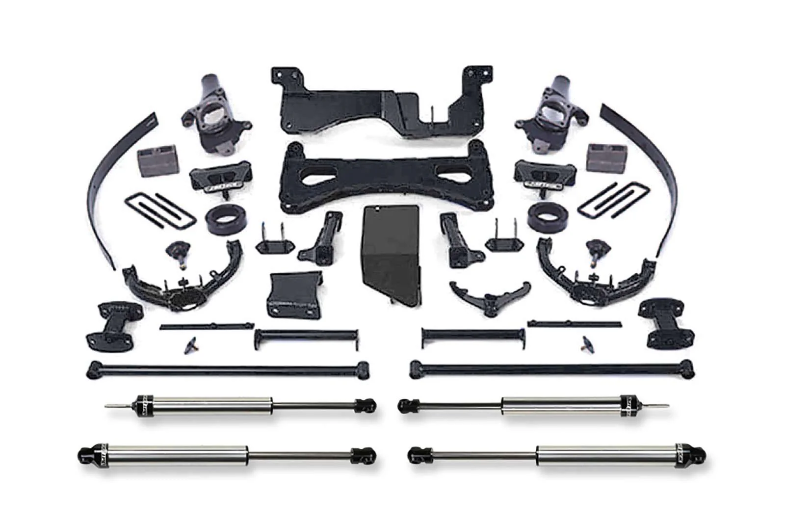 Fabtech 8" Performance System w/Dirt Logic Shocks Kit for 2007-2010 Chevrolet Silverado 3500 HD 4WD RWD w/8.0" lift