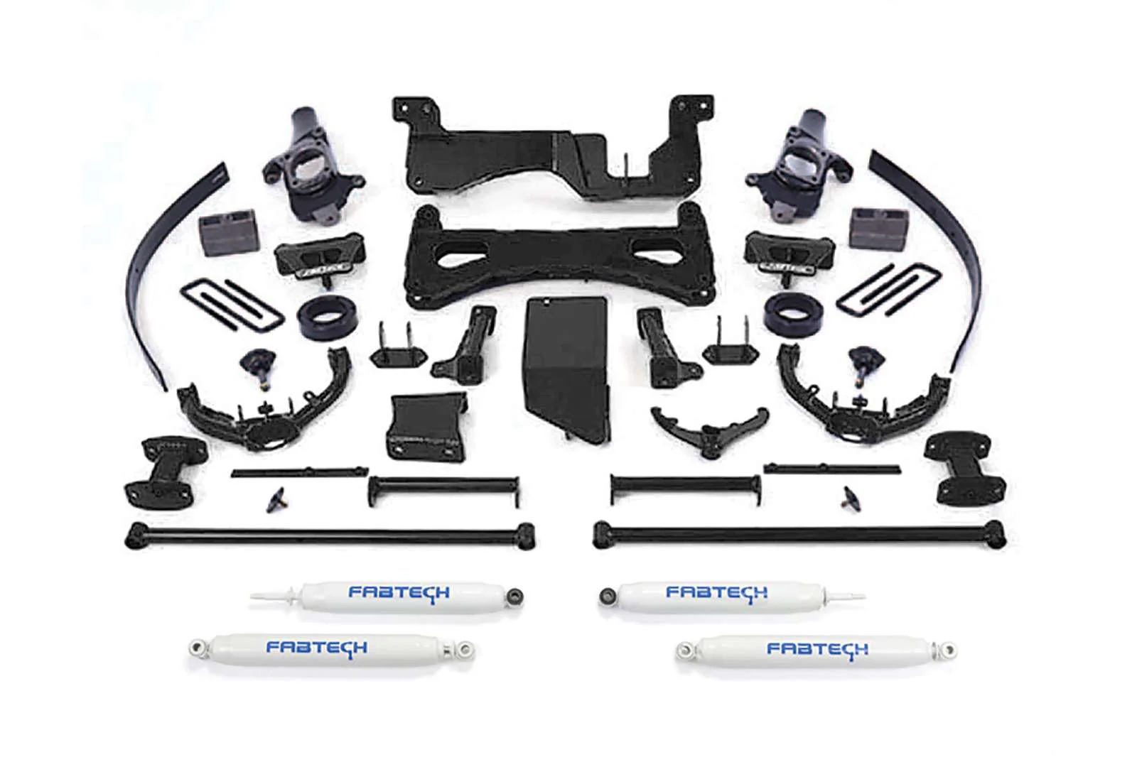 Fabtech 8" Performance System w/Performance Shocks Kit for 2001-2010 GMC Sierra 2500 HD 4WD RWD w/8.0" lift