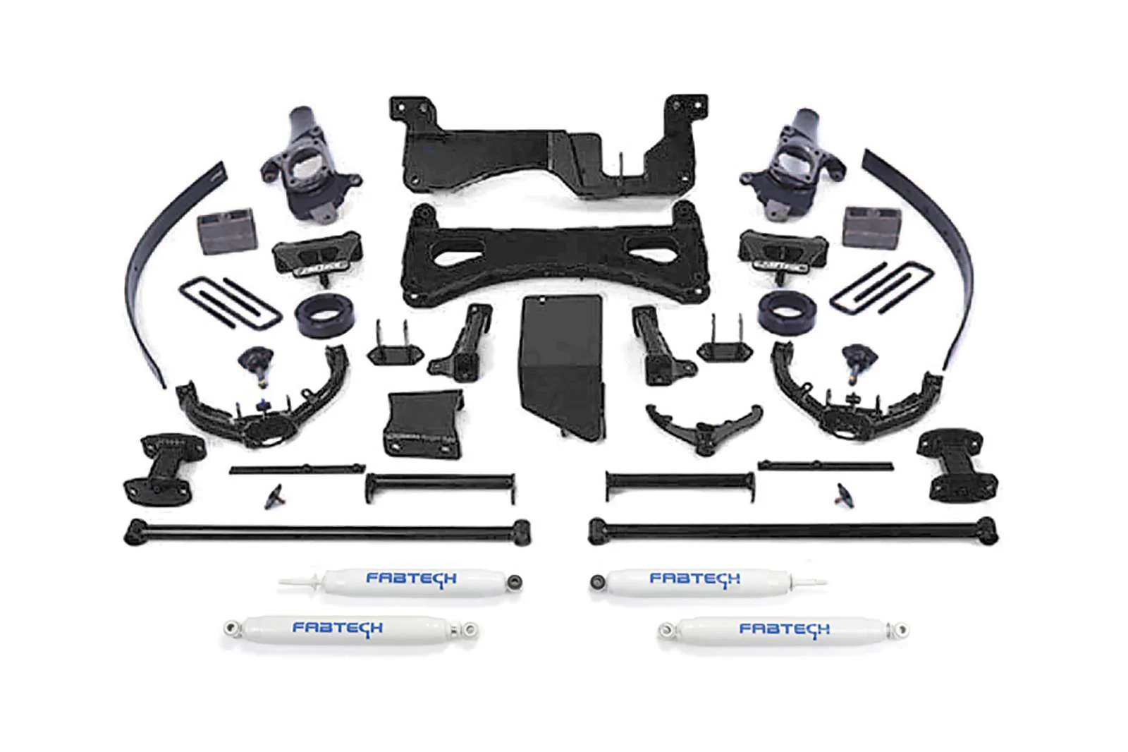 Fabtech 8" Performance System w/Performance Shocks Kit for 2001-2010 GMC Sierra 2500 HD 4WD RWD w/8.0" lift