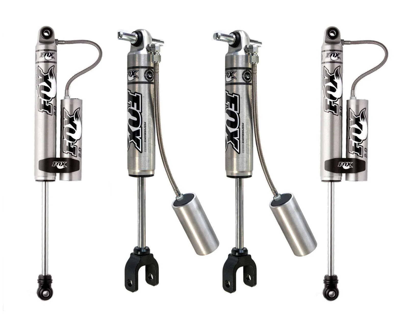 Fox 2.0 Performance Series Shocks w/ Reservoir Set for 2011-2019 Chevrolet Silverado 3500 HD 4WD RWD - Image 2