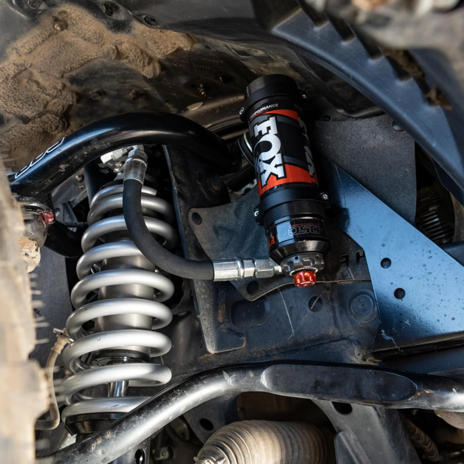Fox 2.5 Performance Elite Adjustable Coilover w/ Reservoir Front Pair for 2005-2023 Toyota Tacoma 4WD RWD w/2" lift Requires UCA - Image 3