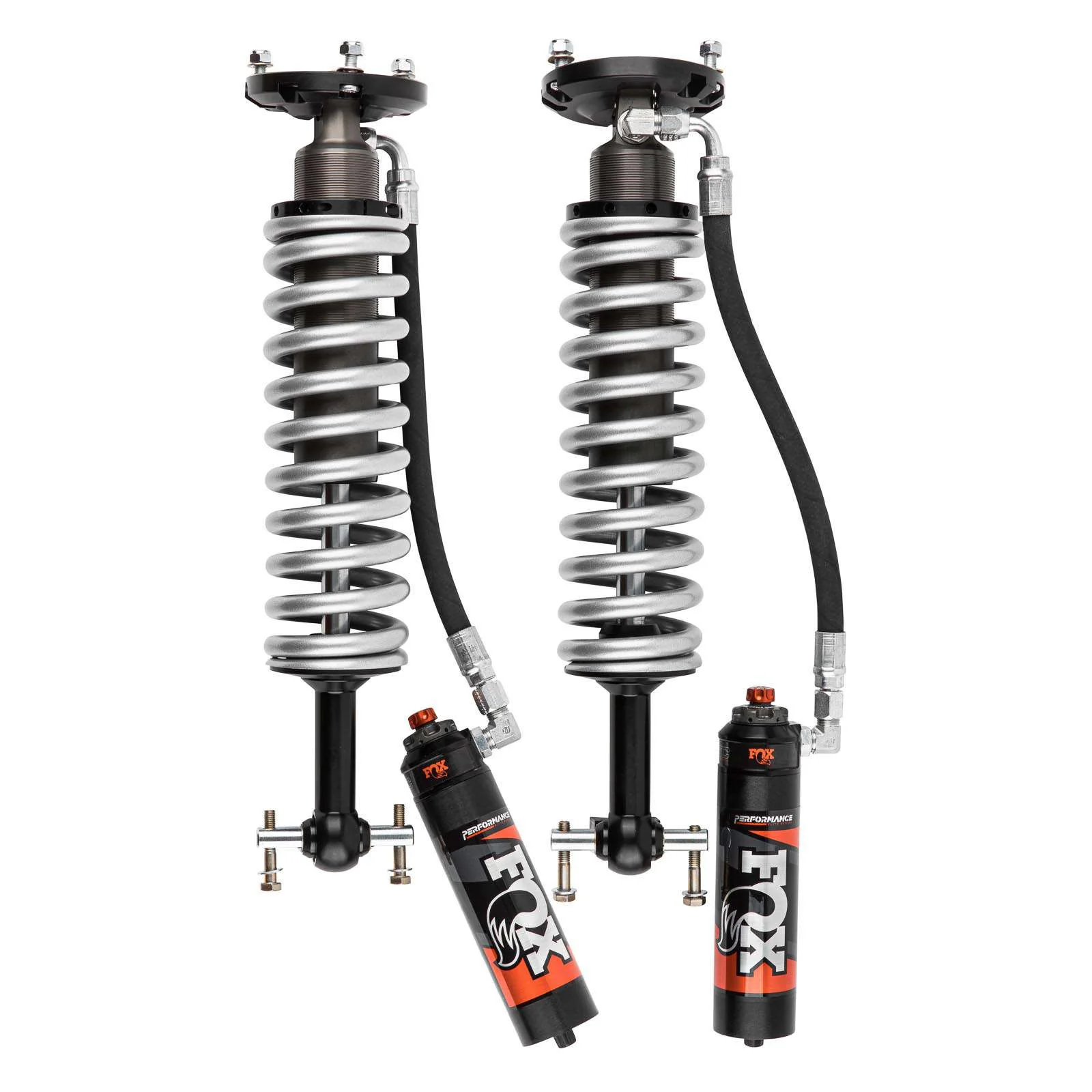 Fox 2.5 Performance Elite Adjustable Coilover w/ Reservoir Front Pair for 2021-2024 Ford F150 4WD w/2" lift