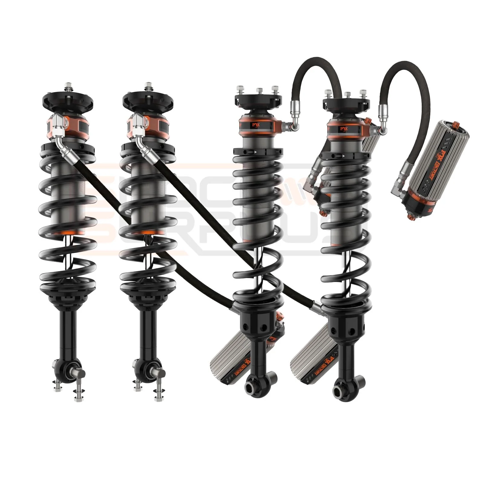 Fox 3.0 Factory Race Series Adjustable Coilovers w/ Remote Reservoir Set for 2021-2024 Ford Bronco 4WD RWD w/3-4.5" lift