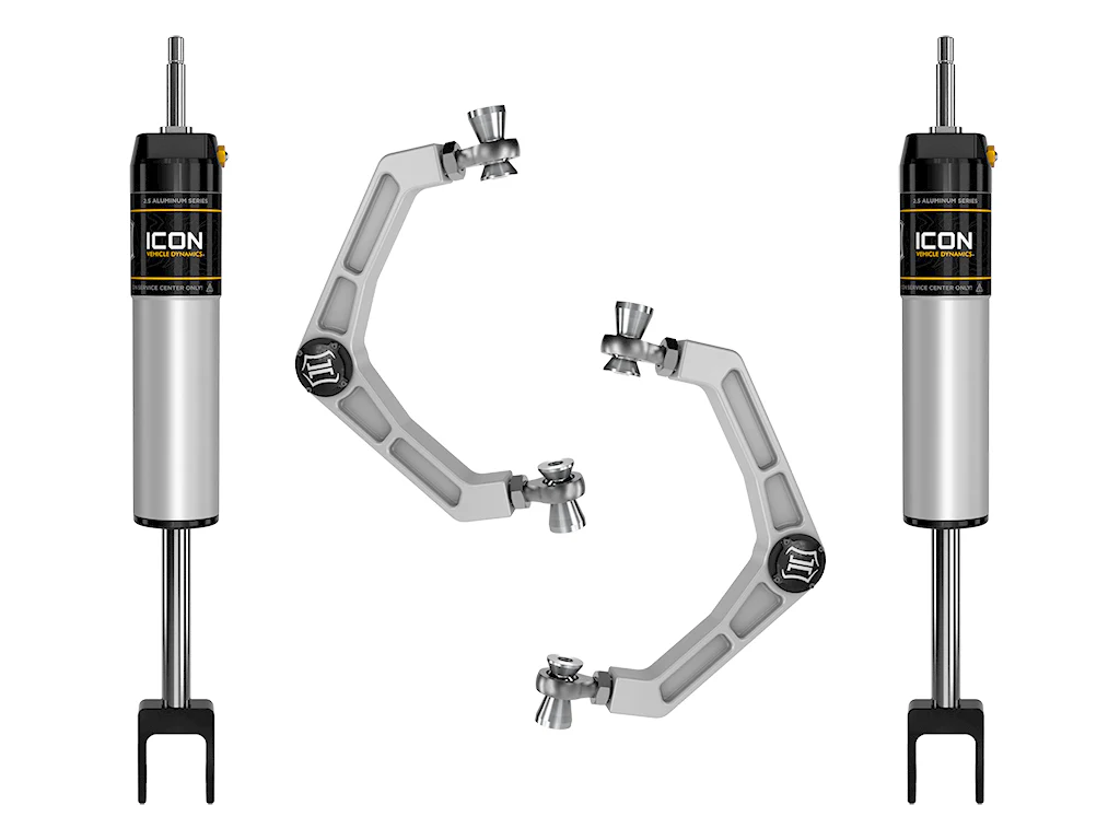 Icon 0-2" IR Shocks System w/ Billet UCA Kit for 2020-2024 Chevrolet Silverado 3500 HD