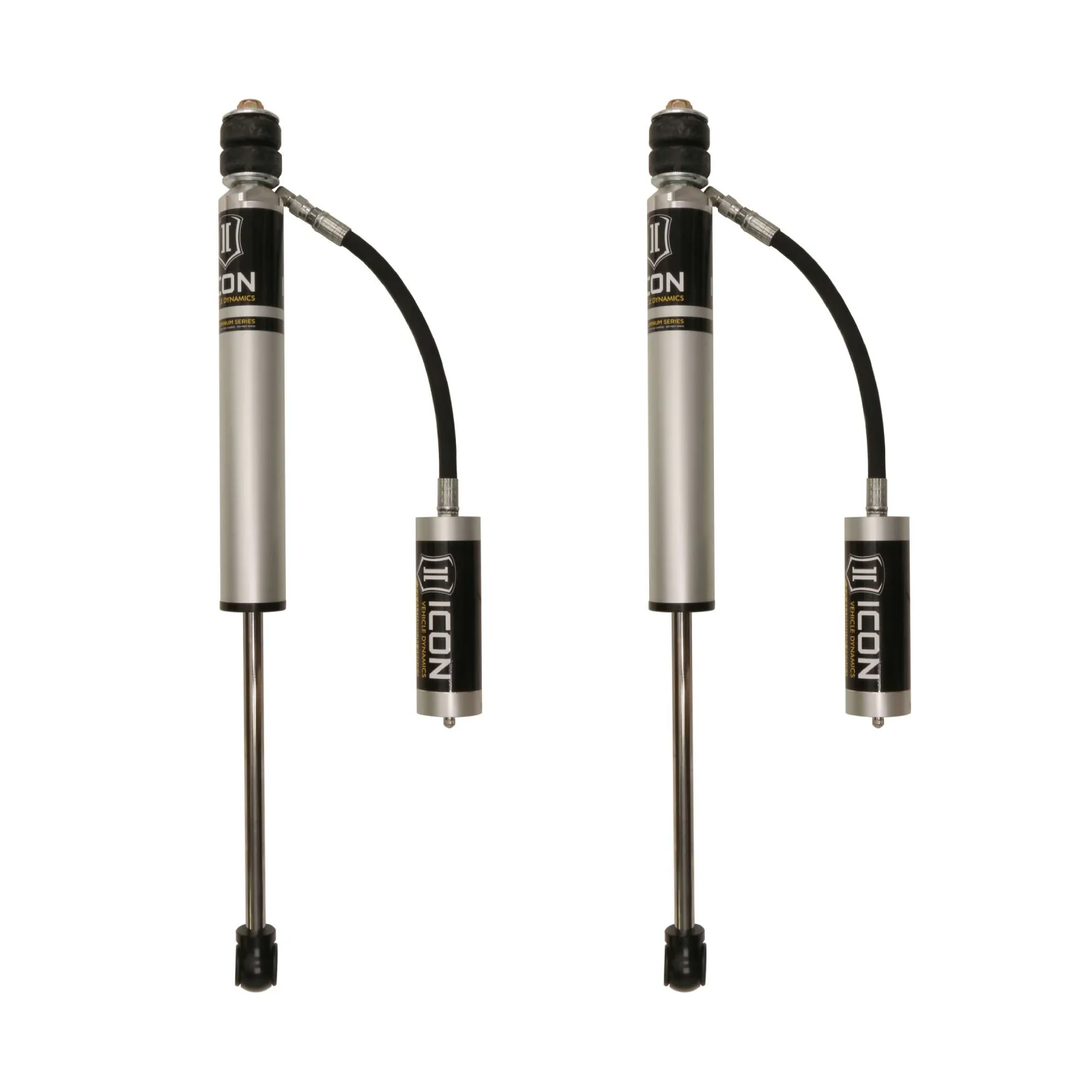 Icon 2.0 Remote Reservoir Shocks Rear Pair for 2007-2021 Toyota Tundra 4WD RWD w/0-3" lift