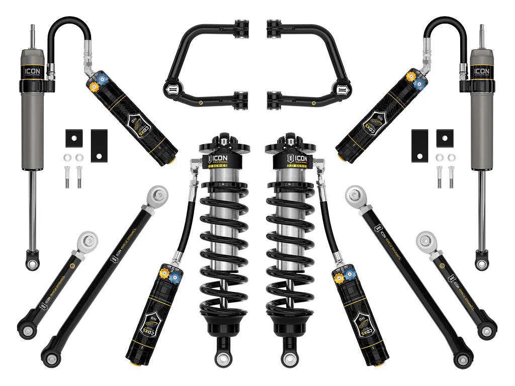 Icon 2-3.25" Stage 1 3.0 Suspension System CDXS Tubular Kit for 2022-2025 Toyota Tundra Full Hybrid EV Gas