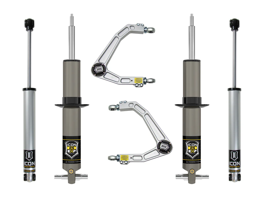 Icon 2.38-3.75" Stage 2 Expansion Suspension System w/Billet UCA Kit for 2020-2023 Chevrolet Silverado 1500 Diesel