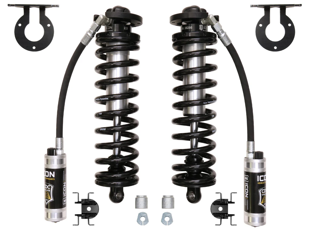 Icon 2.5-3" Lift Bolt-In Coilover Conversion Kit CDCV for 2005-2019 Ford F250 Super Duty 4WD w/2.5-3" lift
