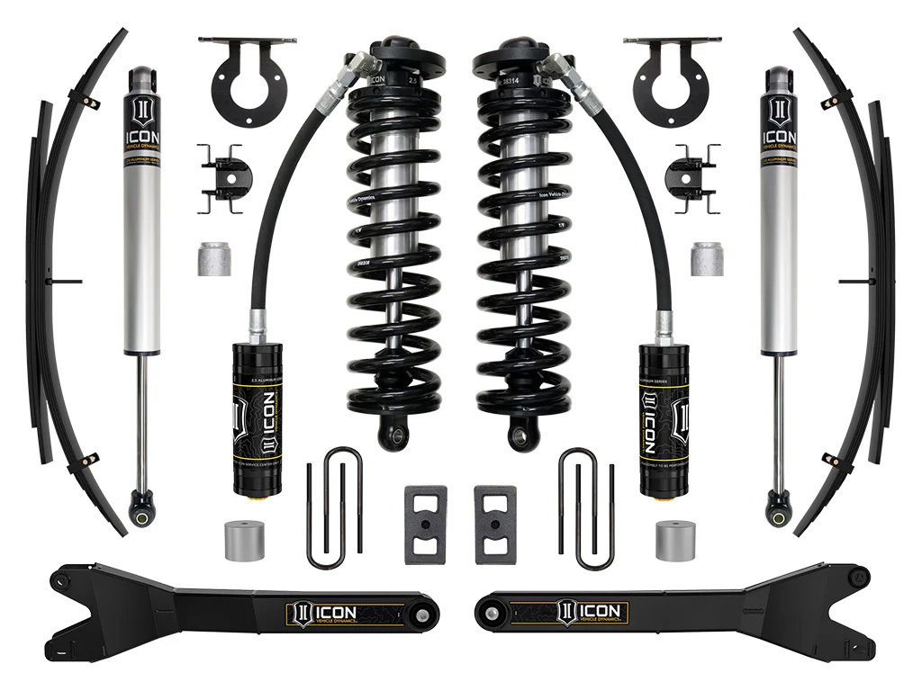 Icon 2.5-3" Stage 1 Coilover Conversion System w/Radius Arms & expansion Pack Kit for 2023-2026 Ford F350 Super Duty Diesel