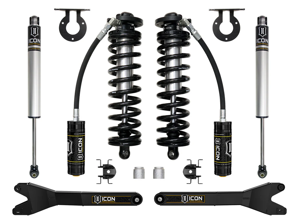 Icon 2.5-3" Stage 1 Coilover Conversion System w/Radius Arms Kit for 2023-2026 Ford F350 Super Duty Diesel