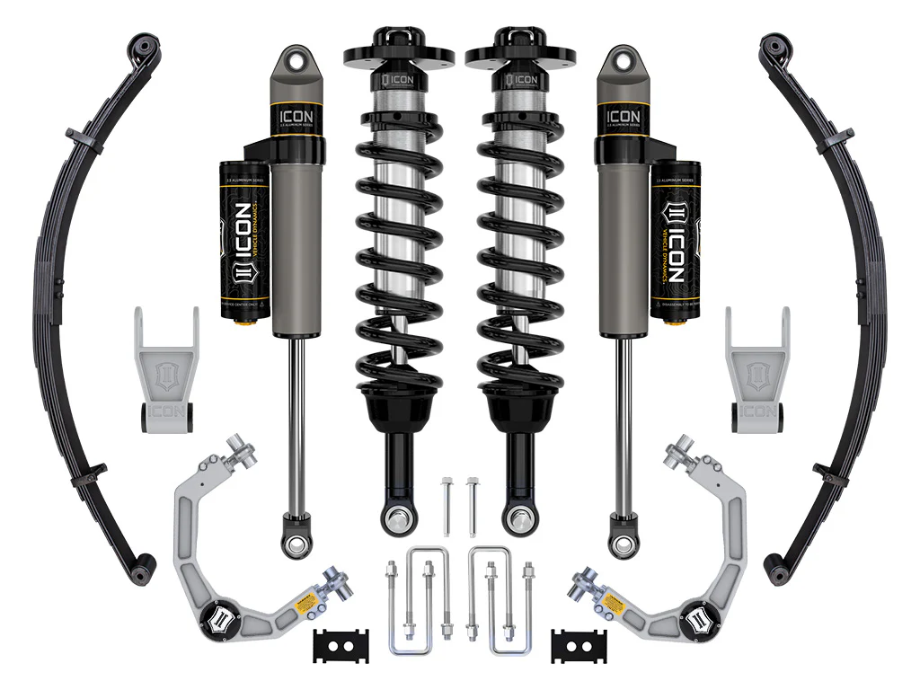 Icon 2.5-3" Stage 2 Suspension System w/Billet UCA Leaf Pack Kit for 2021 Ford F150