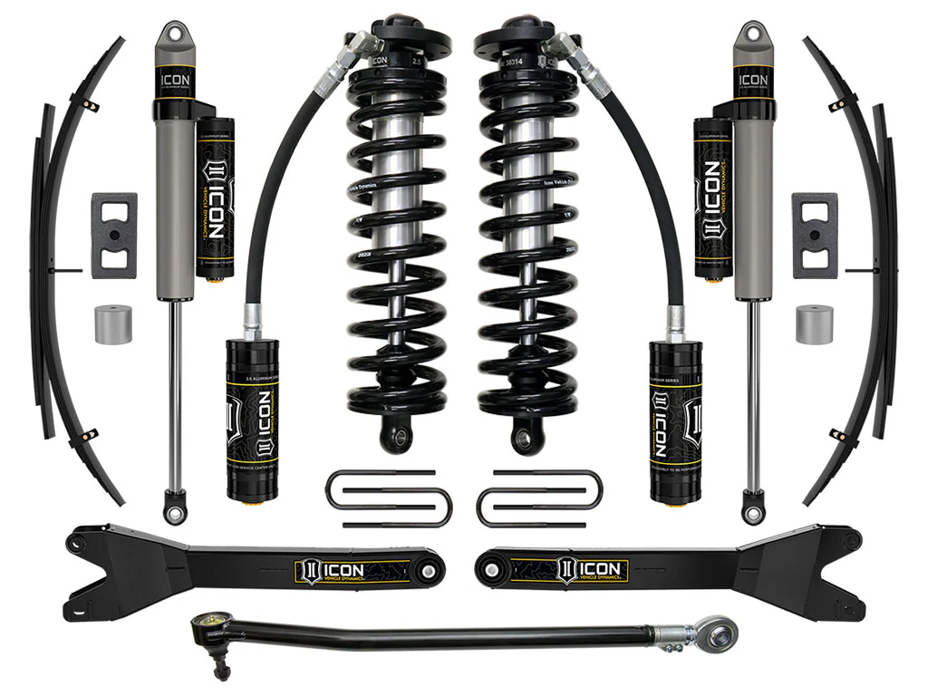 Icon 2.5-3" Stage 3 Coilover Coneversion System w/Radius Arms + Expansion Pack Kit for 2023-2025 Ford F250 Super Duty Diesel