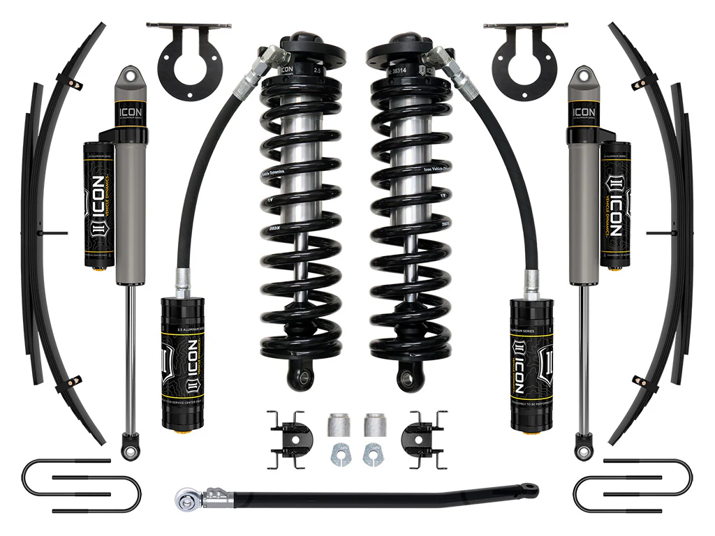 Icon 2.5-3" Stage 3 Coilover Conversion System w/Expansion Pack Kit for 2008-2010 Ford F350 Super Duty 4WD Diesel Extended Cab Pickup
