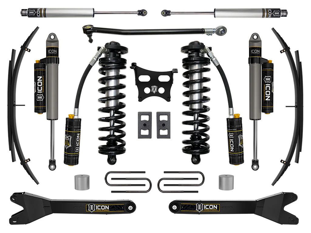 Icon 2.5-3" Stage 4 Coilover Conv System w/Radius Arms + Expansion Pack Kit for 2023-2025 Ford F250 Super Duty Diesel