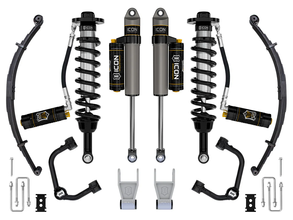 Icon 2.5-3" Stage 4 Suspension System Tubular CDCV leaf Pack Kit for 2021 Ford F150