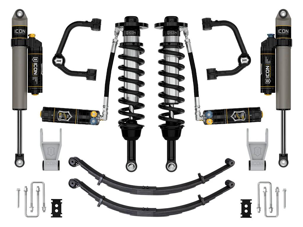 Icon 2.5-3" Stage 4 Suspension System Tubular CDXS leaf Pack Kit for 2022-2023 Ford F150