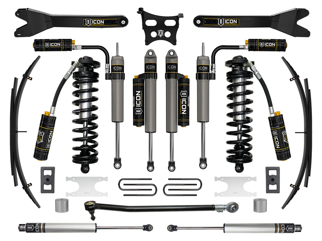 Icon 2.5-3" Stage 5 Coilover Conv System w/Radius Arms + Expansion Pack Kit for 2023-2025 Ford F250 Super Duty Diesel