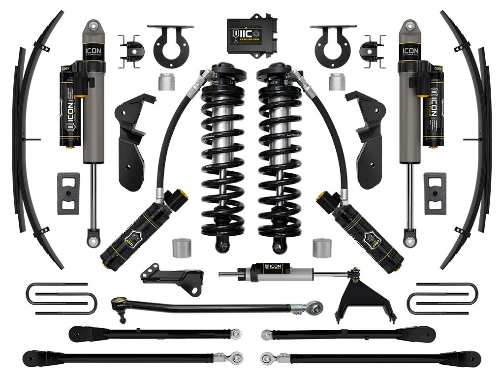 Icon 2.5-3" Stage 6 Coilover Conversion System w/4 Link + Expansion Pack Kit for 2023-2025 Ford F250 Super Duty Diesel