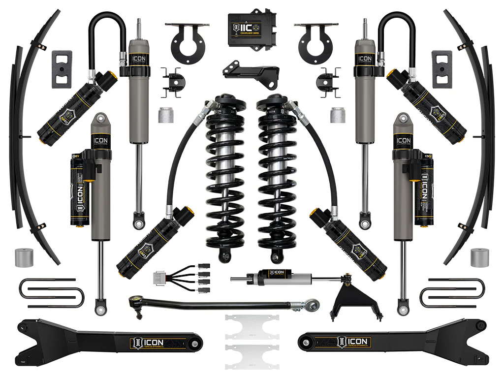 Icon 2.5-3" Stage 7 Coilover Conv System w/Radius Arms + Expansion Pack Kit for 2023-2025 Ford F250 Super Duty Diesel