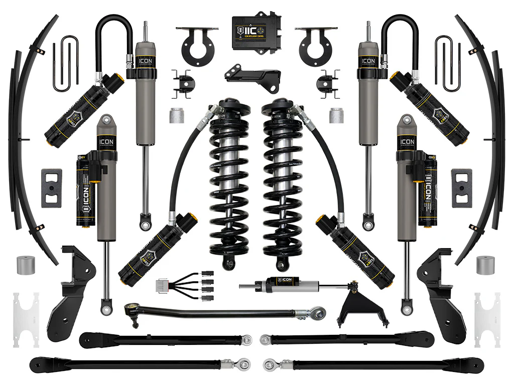 Icon 2.5-3" Stage 7 Coilover Conversion System w/4 Link + Expansion Pack Kit for 2023-2025 Ford F250 Super Duty Diesel