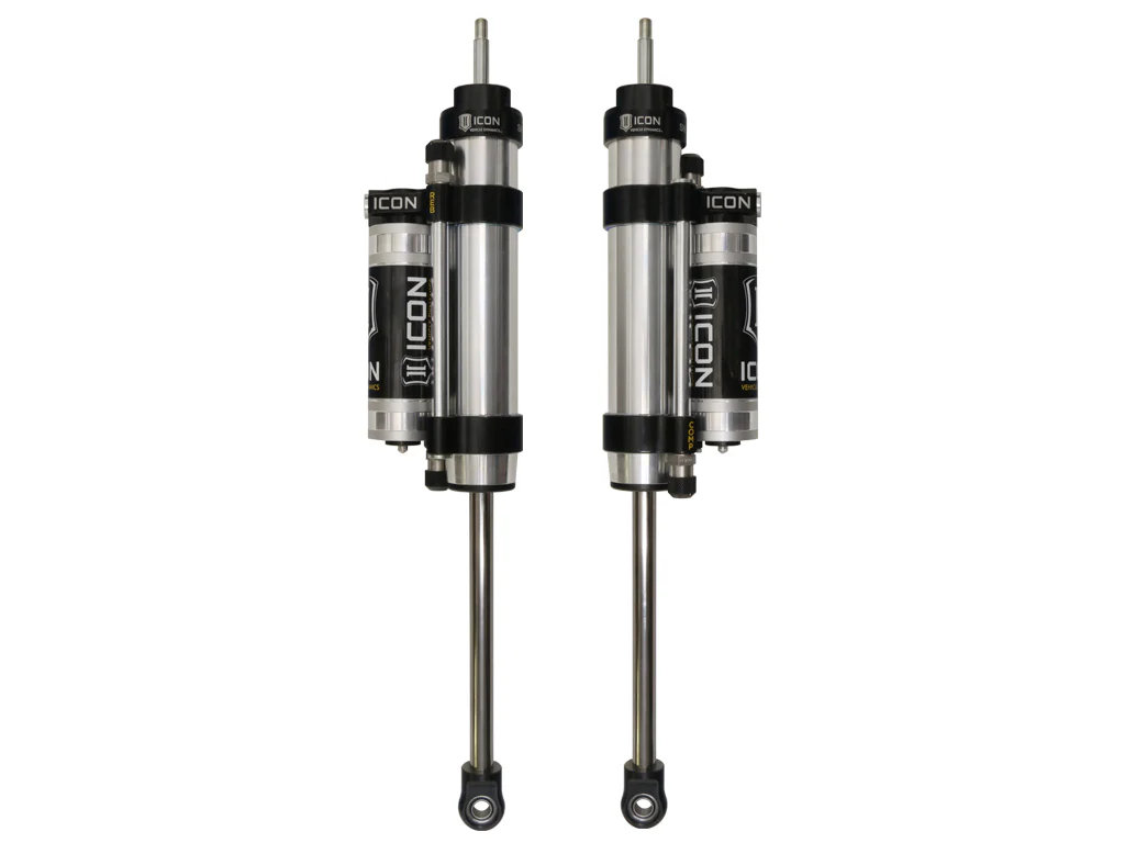 Icon 2.5 Omega Piggyback Reservoir Shocks Pair for 2007-2021 Toyota Tundra w/1.5" lift